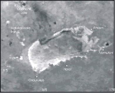 NOAA AVHRR image (Ch2; 0.725-1.10µm) of Etosha Pan