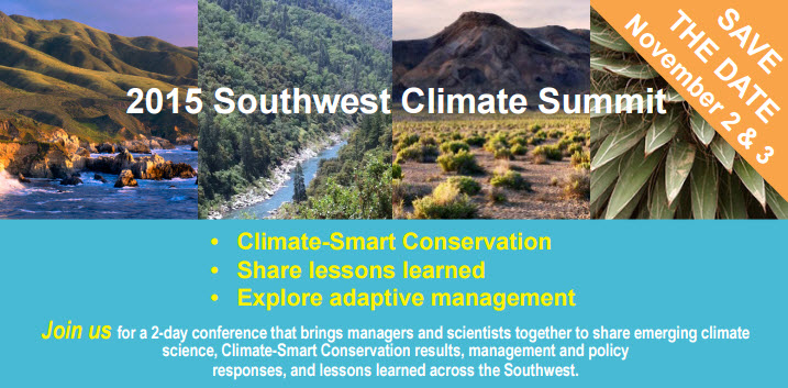 Save the date for Climate Summit November 2-3, 2015 in Sacramento