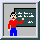 teacher at blackboard icon