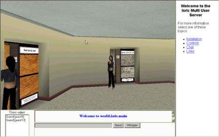 screen shot of 'avatars' visiting the Virtual Soil Museum