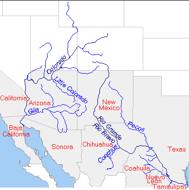Us Waterways And Mexico Map - United States Map